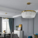 Axyaa Luxury Twisted Crystal Ceiling Chandelier for Dining Living Room