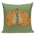 Axyaa Love Pug Dog Cushion Cover Sleep Dog Throw Pillow Case