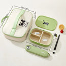 Axyaa 3-Grid Microwave Lunch Box Stackable Food Container