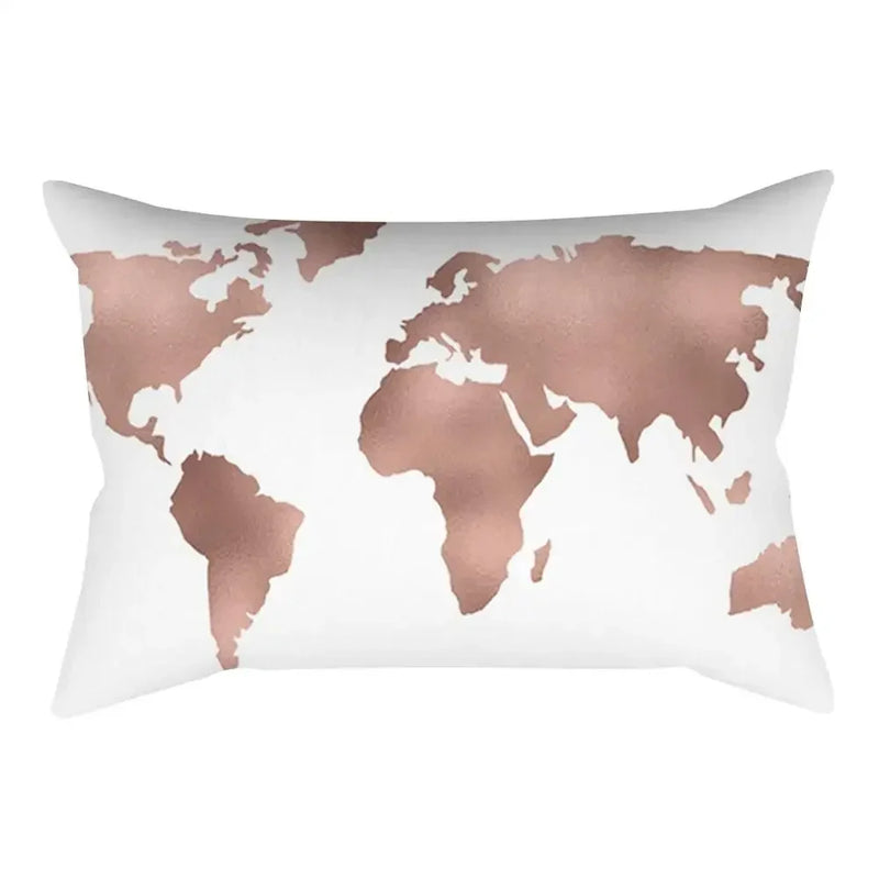 Axyaa Pink Geometric Stripes Pillow Cover for Home Decor and Living Room
