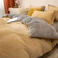 Axyaa Winter Warm Flannel Duvet Cover - Double King Queen Twin Bedding Comforter Case