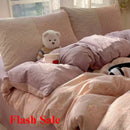 Axyaa Princess Lace Bed 4-Piece Set with Floral Cloud Design