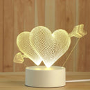 Axyaa 3D Acrylic LED Night Light | Romantic Bedroom Decoration Kids Lamp