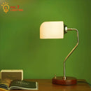 Axyaa Vintage Medieval Solid Wood Table Lamp LED E27 Desk Lights - Classical Bauhaus Style