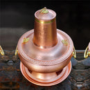 Axya Retro Copper Charcoal Hot Pot - Premium Thickened Commercial Fired Boiler