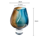Axyaa Gradient Glass Vase Tall Terrarium Flower Arrangement Home Decor