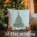Axyaa Christmas Animal & Tree Print Pillowcases - Sofa Bedroom Car Cushion Cover