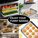 Axyaa Large Metal Baking Tray Kitchen Pan for Baking, Serving, and Pizza