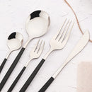 Axyaa 30-Piece Silver Stainless Steel Cutlery Set for Party Kitchen
