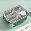 Axyaa Stainless Steel Bento Box: Divided Leakproof Lunch Container for Food Storage