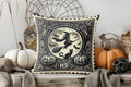 Axyaa Halloween Witch & Cat Pillow Cover for Sofa, Bedroom, Car