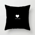 Axyaa Geometric Stripe Pillowcase with English Letter Design