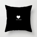 Axyaa Geometric Stripe Pillowcase with English Letter Design