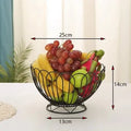 Iron Art Fruit Plate Basket for Living Room Table by Axyaa