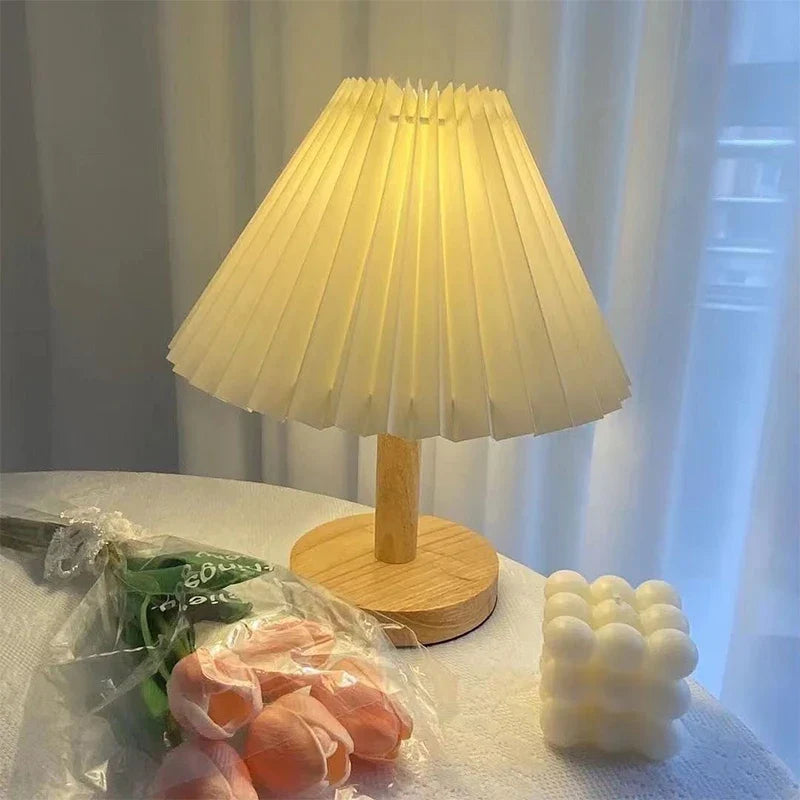 Axyaa Retro Nordic LED Table Lamp for Bedroom Night Light