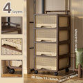 Axyaa Large Capacity Assemblable Storage Cart and Closet Organizer