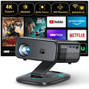 Axyaa 4K Android12 Mini Projector 64G Full HD 1080P WiFi6 Home Theater 3D Autofocus