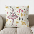 Axyaa Gold & Pastel Nutcracker Dolls Pillow Cover for Sofa, Bedroom, Car