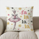 Axyaa Gold & Pastel Nutcracker Dolls Pillow Cover for Sofa, Bedroom, Car