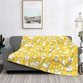 Axyaa Westie Dog Anatomy Flannel Blanket - Cozy Home Sofa Office Travel Throw