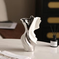 Axyaa Nordic Ceramic Vase: Rotating Aesthetic Decor for Tabletop, Entryway & Dining Aesthetic