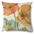 Axyaa Rose Butterfly Print Cotton Linen Pillowcase for Modern Living Room Decor