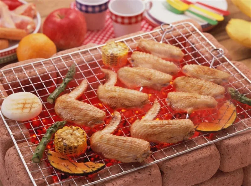Axya Stainless Steel BBQ Grill Mesh Rectangular Baking Tool