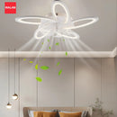 Axyaa 6-Speed Silent Ceiling Fan & Light Chandelier, Dimmable LED for Home Decor