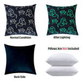 Axyaa Luminous Ghost Print Glow Pillowcase 18x18 Inch Party Decor - Sofa Bed Decoration