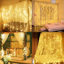 Axyaa LED Curtain Lights 8 Mode Fairy Light for Home Bedroom Wedding Christmas