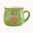 Axyaa Christmas Ceramic Mug Elk Santa Style 150ML Cute Breakfast Drinking Cup