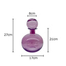 Axyaa Glass Ball Cap Vase: Modern Home Decor Desk Floral Hydroponics Arrangement