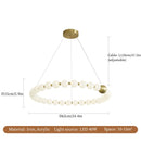 Axyaa White Ball Pendant Chandelier - Luxury LED Ceiling Light for Home Decor
