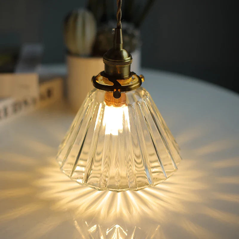 Axyaa Clear Glass LED Hanging Chandelier Pendant Lamp