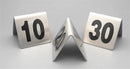 Axya Stainless Steel Double-sided Square Table Number Plate for Restaurant and Hotel