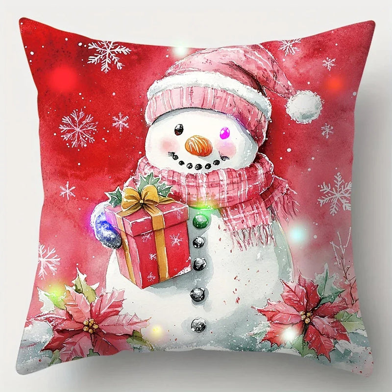 Axyaa LED Light Luminous Pillowcase - Christmas Decoration & Sofa Cushion Cover