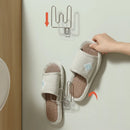Axyaa Bathroom Slipper Rack: Wall-Mounted Shoe Storage Hook Rack