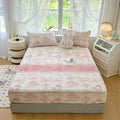 Axyaa Silk Printing Latex Mattress Set - Summer Cool Breathable Mesh - 3-Piece
