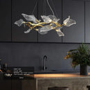 Axyaa Modern Leaf Pendant Chandelier for Dining Room and Living Room