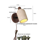 Axyaa Nordic Wood LED Wall Sconce Pull Chain Switch Stair Light