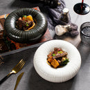 Axyaa Retro Ceramic Plate Set - Round Bowl, Eating Bowl, Vegetable Plate, Dessert Plate