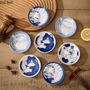 Axyaa Creative Cat Pattern Ceramic Seasoning Dish - Cute Appetizer Plate for Molecular Cooking
