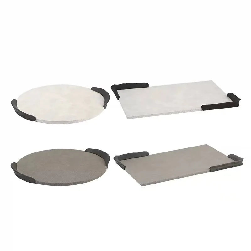 Axya Rectangular Leather Tray with Metal Handle for Home Decor and Organization