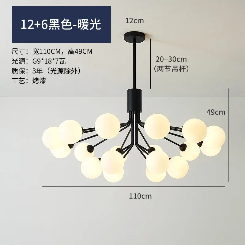 Axyaa Nordic Magic Chandelier for Home Decor and Lighting Fixtures