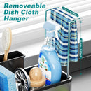 Axyaa Stainless Steel Sink Caddy & Sponge Holder with Brush Holder and Soap Dispenser