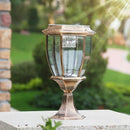 Axyaa Solar LED Outdoor Pillar Light Garden Decoration - Waterproof Retro Column Lamp