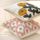 Axyaa Nordic Fresh Flower Embroidered Pillowcase - Home Decor Sofa Cushion Cover