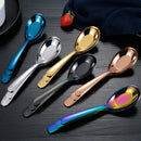 Axyaa Stainless Steel Long Handle Soup Spoon Ice Cream Teaspoons Coffee Spoons