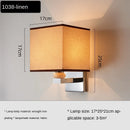 Axyaa Modern Fabric Wall Lamp E27 Bulb AC85-265V for Bedroom Hotel Corridors