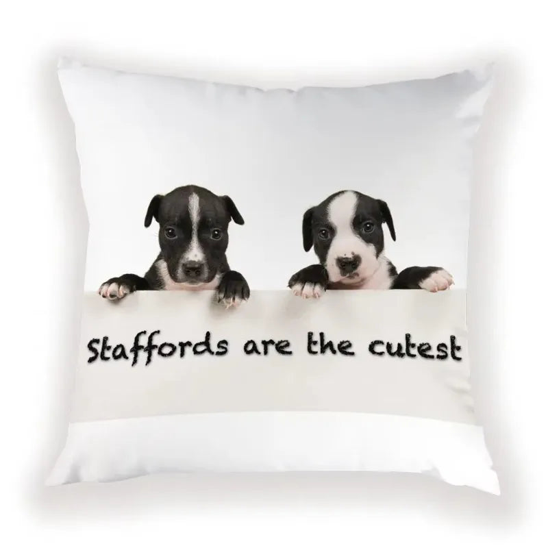 Cute Dog Cat Pillow Cover 45X45CM for Home Decor - Axyaa Brand